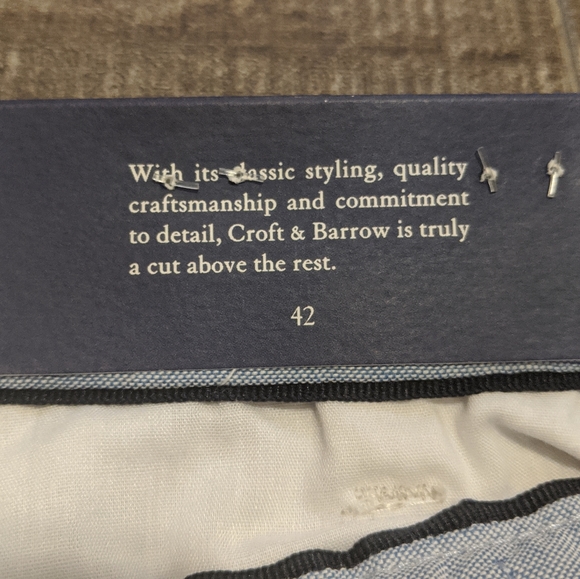 NWT Croft&Barrow easy care flat-front shorts sz 42 - Picture 6 of 6